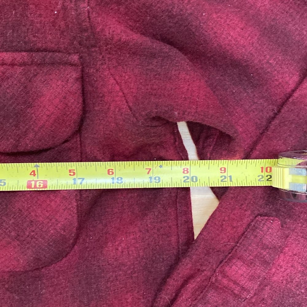 Pendleton Wool Red Subtle Plaid Buttoned Long Sle… - image 4